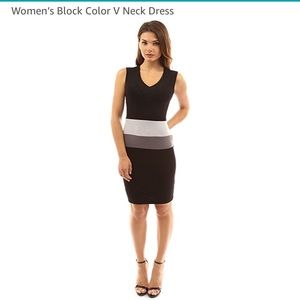 PattyBoutik Black and Gray Sleeveless Dress